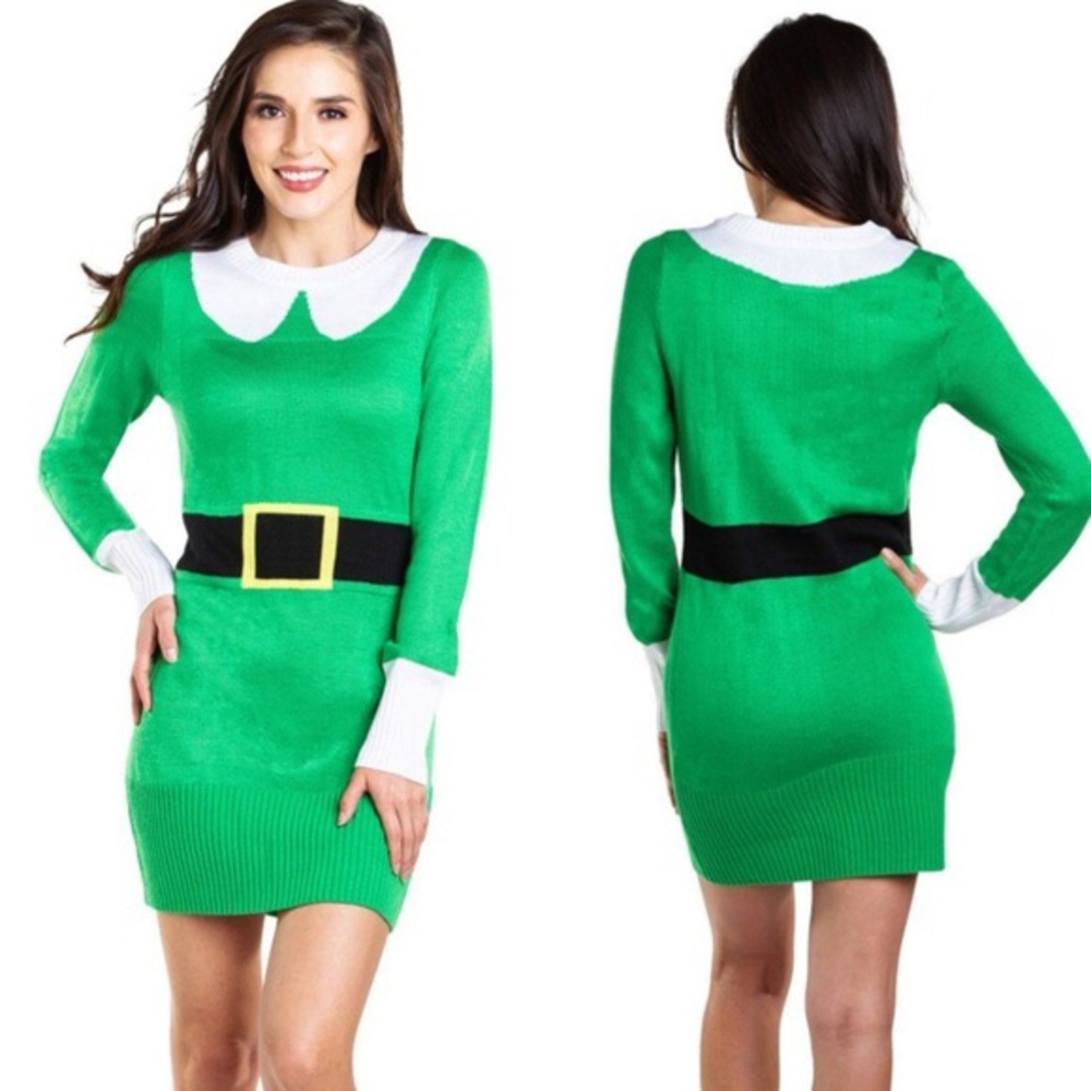 Tipsy Elves M Elf Sweater Dress